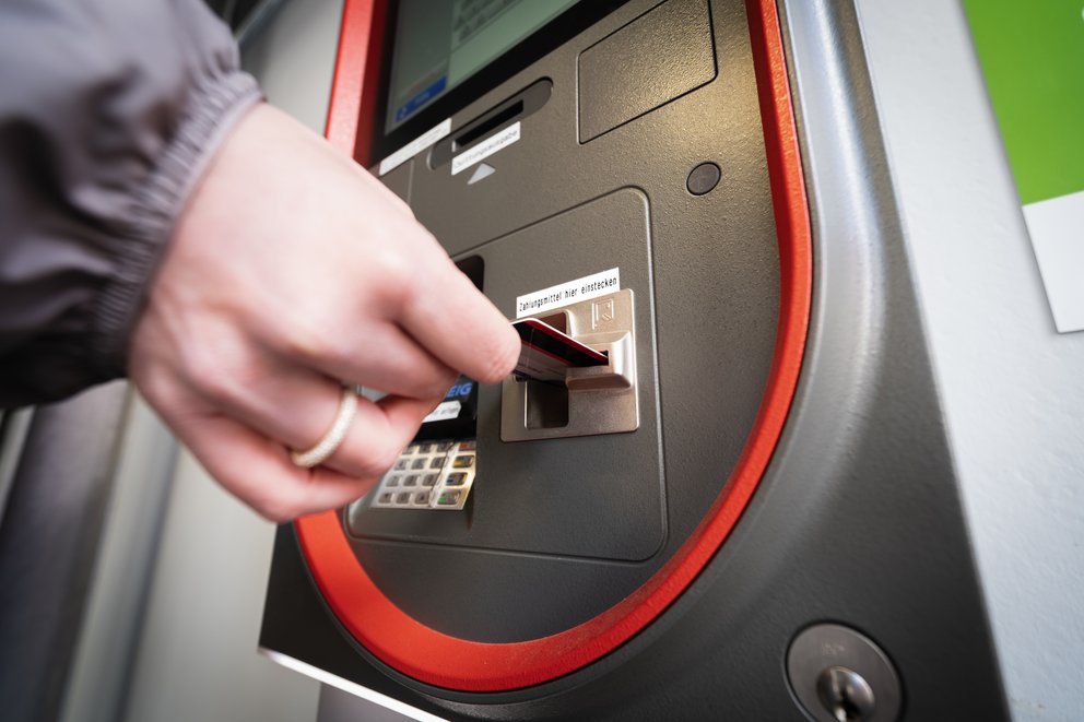 Bezahlvorgang am Automat