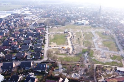 Luftbild auf das Baugebiet