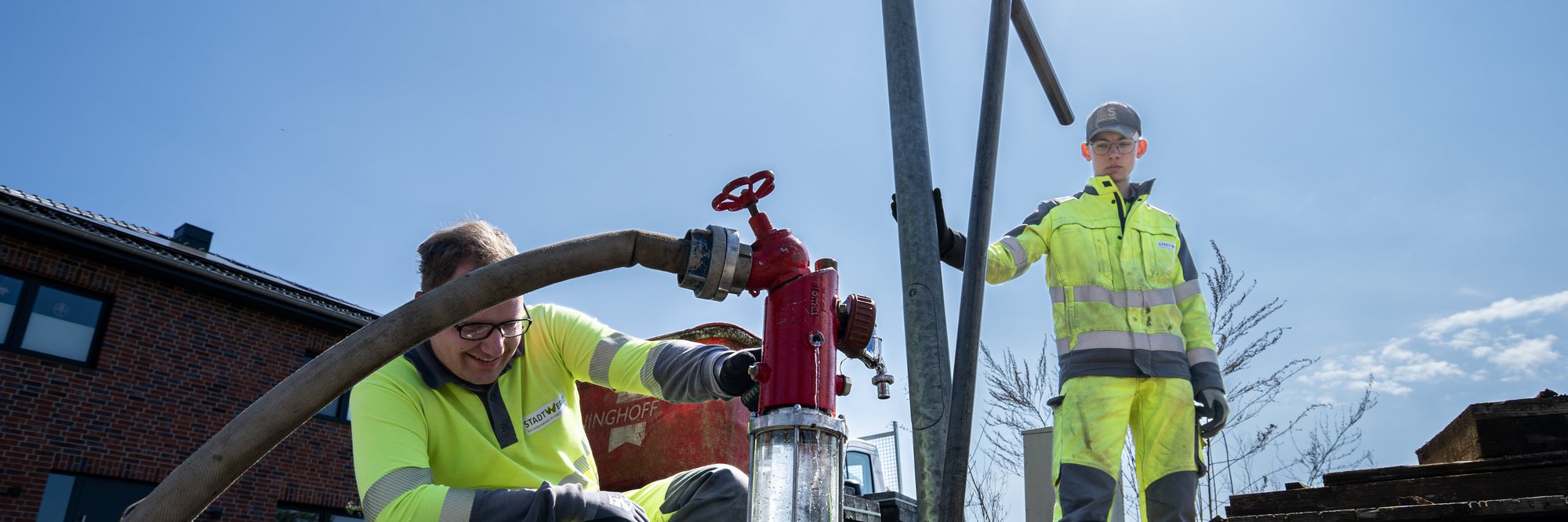 Standrohr auf Baustelle