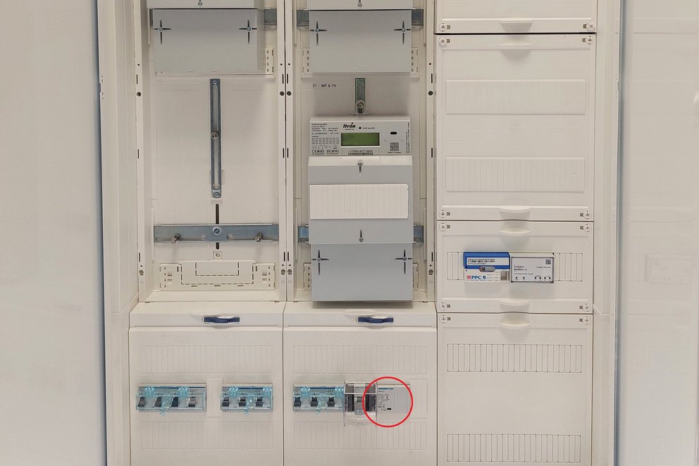 Zählerverteilung modern DAs Bild zeigt eine moderene Zählerverteilung