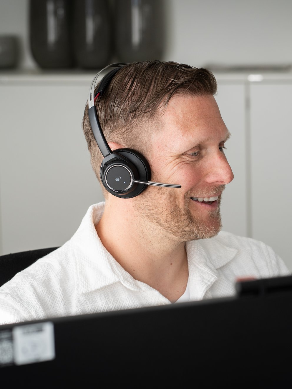 Mann mit Headset Mann mit Headset