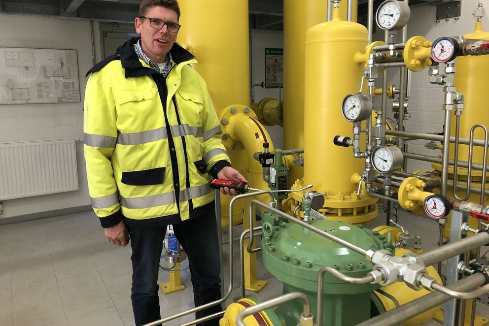 Gasversorgung Olaf Stork, Abteilungsleiter Auslegung/Bau/Betrieb Gasregelanlagen der Stadtwerke