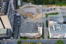 Borkener Krankenhaus, Vogelperspektive, Neubau des Parkhauses